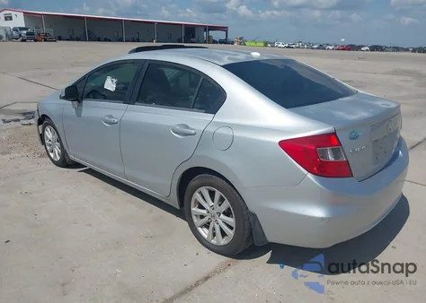 2012 Honda Civic Ex-L z USA, uszkodzony, nr VIN 2HGFB2F91CH538455